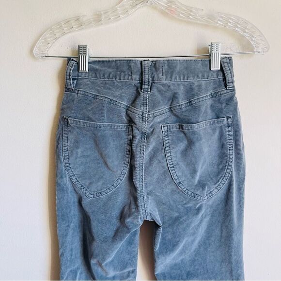 WE THE FREE Free People Blue Corduroy Button Fly Jeans 24 - Picture 8 of 10